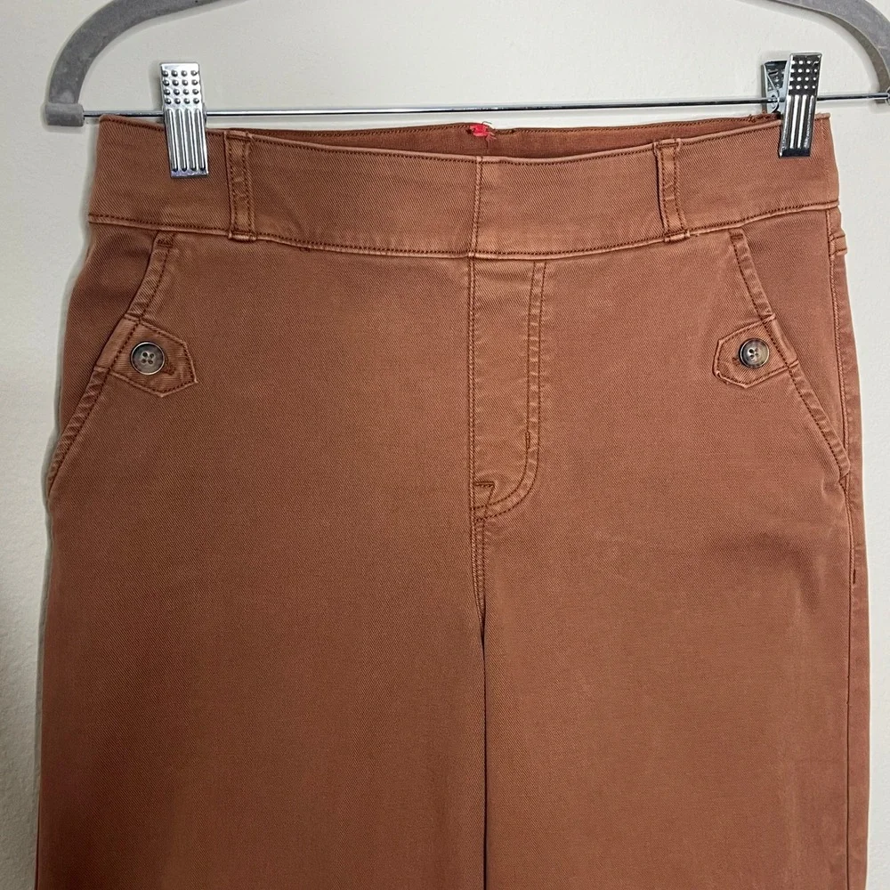 SPANX Women's Wide Leg Cropped‎ Pants  Sailor Style Pockets Career Casual